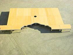 Stage with special cutout