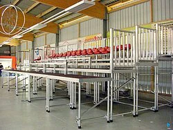 Mobile grandstand with seat shells