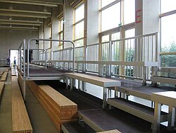 Camera platform integrated in grandstand