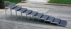 Mobile Teleskoptribüne im ausgefahrenen Zustand