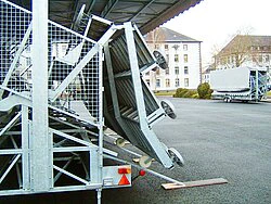 Grandstand trailer is extended