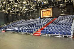 Mobile grandstand for television studio