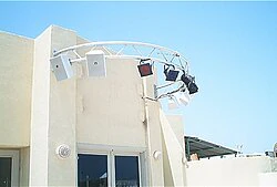 Lichttechnik mit Wandaufhängung