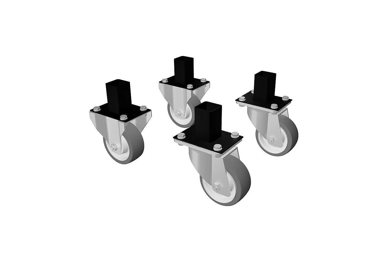 Steckrollensatz 2 Lenk-, 2 Bockrollen