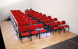 Mobile small grandstand with LED