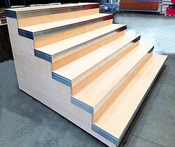 Rollbare Alutreppe mit Verkleidung