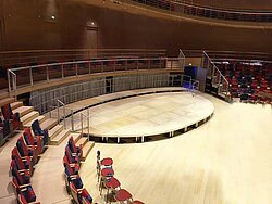 Stage with radius