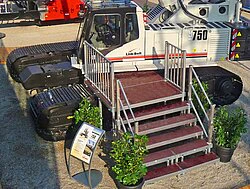 Alutreppe als Besichtigungsplattform