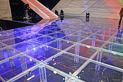 Bühnenpodeste Standard mit Plexiglaseinlage
