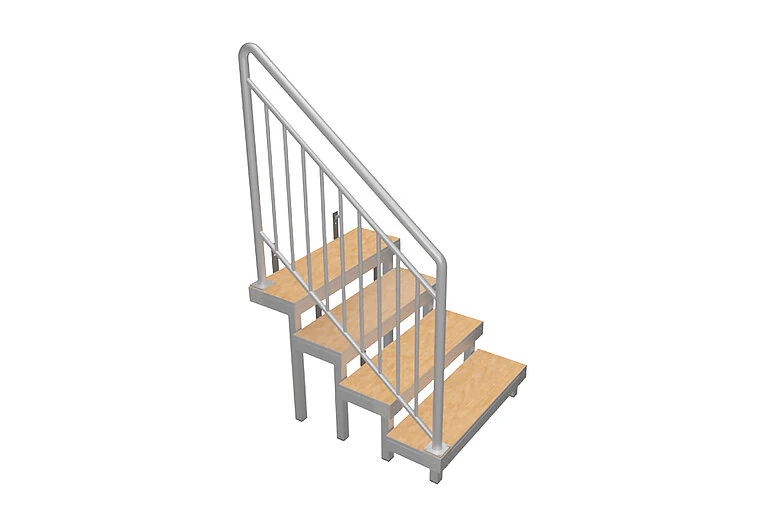 Treppenbügelhandlauf Alu-Treppe Kompakt