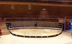 Stage with radius