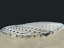 Rollable show stage
