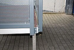 Kompakt Geländer mit Lochblech (grau epoxiert)