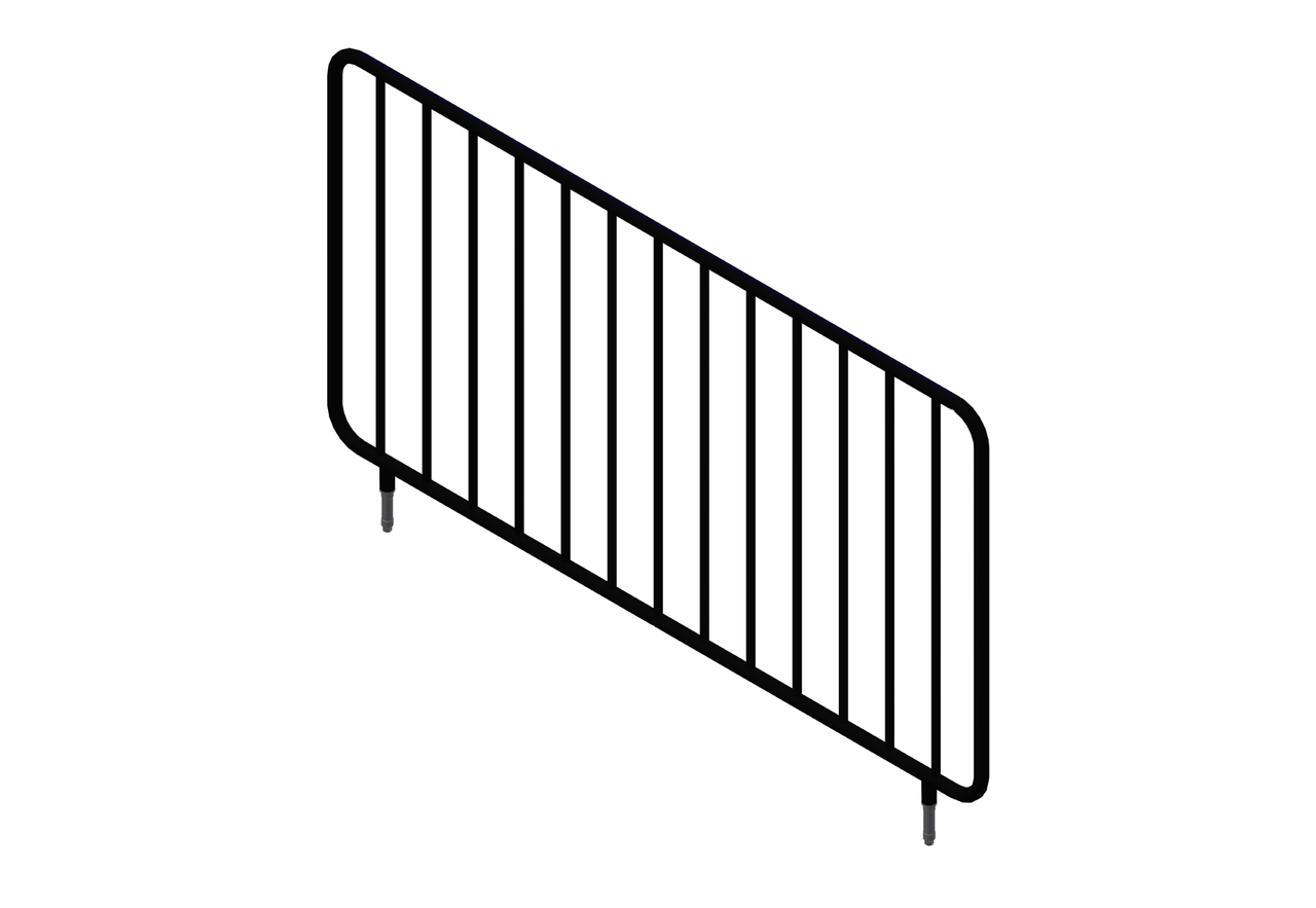 Geländer Höhe 100 cm Breite 200 cm
