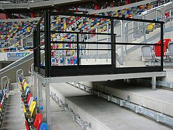 Camera platform integrated in grandstand
