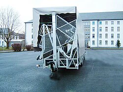 Grandstand trailer in transport condition
