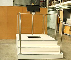 Stage with control panel