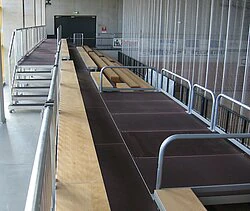 Camera platform integrated in grandstand