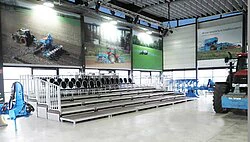 Mobile grandstand with chairs