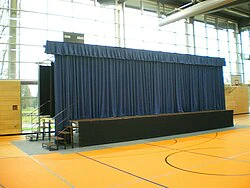 Stage cabinet with stair cases