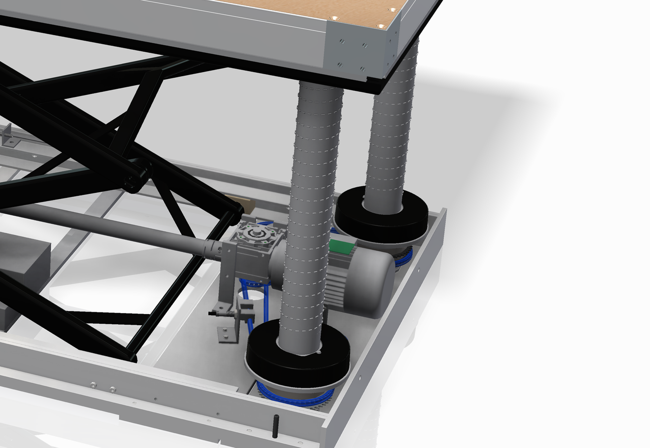 Platzsparende Hubspindel