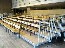 Mobile grandstand with chairs