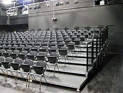 Mobile grandstand with chairs