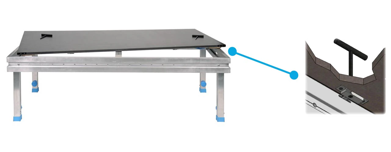 Deckplattenverriegelung